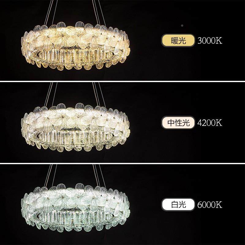 全光谱眼灯餐轻护奢水晶吊灯客厅灯法式奶油风厅灯168创意朵卧花,淘宝优惠券,粉丝福利购,淘宝优惠卷
