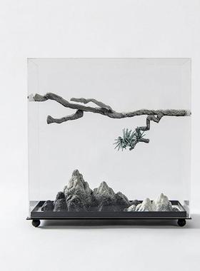 新中式家太石摆件室内装居酒店造景摆MC-TY-44设售楼部客厅湖玄关