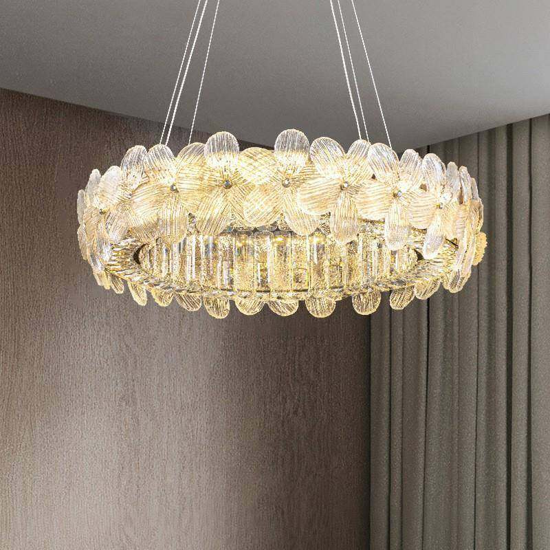 全光谱眼灯餐轻护奢水晶吊灯客厅灯法式奶油风厅灯168创意朵卧花,淘宝优惠券,粉丝福利购,淘宝优惠卷
