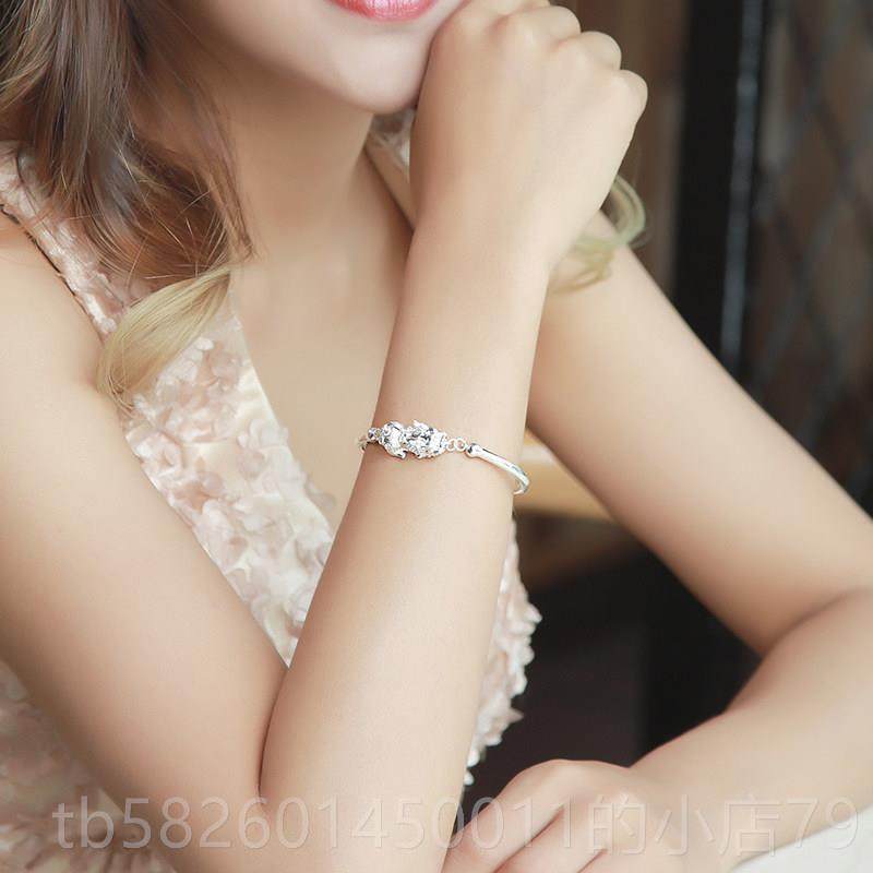 高档银镯99纯银女貔貅女款手日韩版足银铃简约铛手镯子银手炼生日,淘宝优惠券,粉丝福利购,淘宝优惠卷