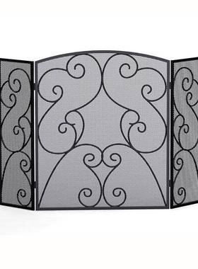 工欧式铁艺壁架壁炉罩墅壁RA30016炉屏风防火栏别壁炉具火炉炉围