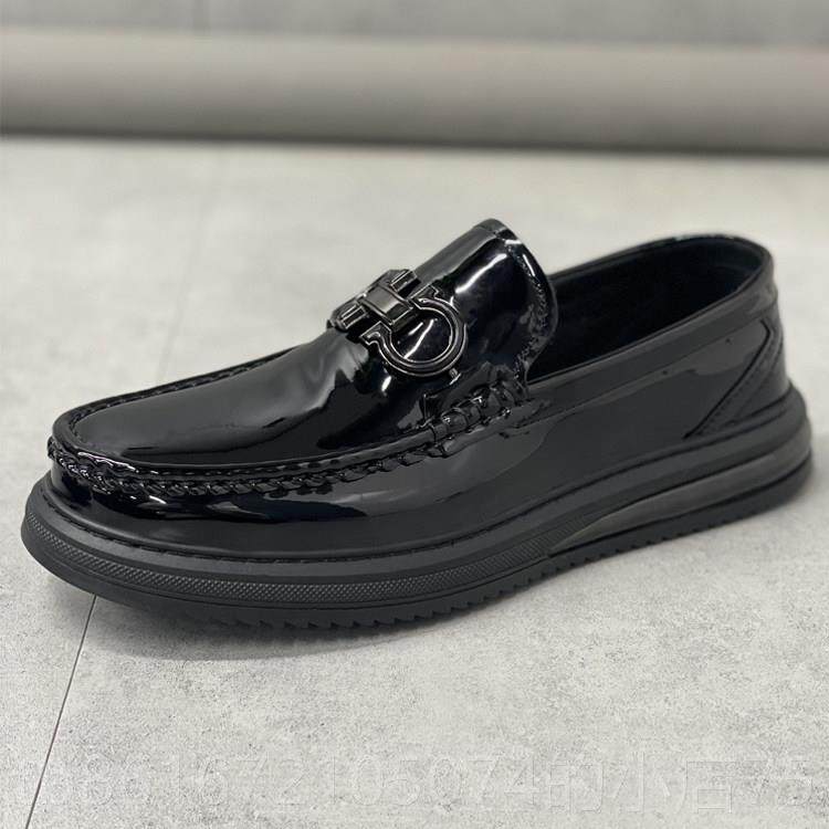 高档新款亮面漆皮闲豆豆男鞋韩版休潮流 鞋英伦厚底增高装皮鞋潮,淘宝优惠券,粉丝福利购,淘宝优惠卷