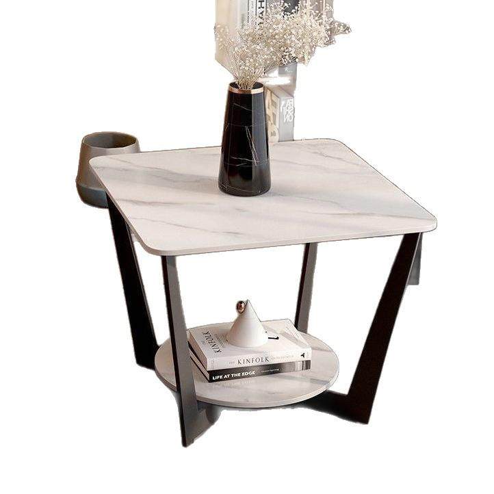 北欧新款沙发边几轻奢意式极简方桌床头边柜大理石岩板小茶几角几,淘宝优惠券,粉丝福利购,淘宝优惠卷