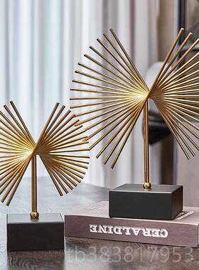 高档创客厅礼酒柜电意视柜金属摆设欧式美物式乔迁玄关轻奢工艺品