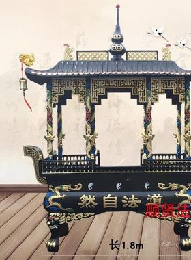 室外香炉四八龙柱寺庙院用长方形大型带葫芦顶盖户外生铸铁香炉鼎
