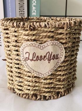 花店铁艺花篮花盆藤编礼品园艺装饰家居民宿挂饰壁挂挂篮创意藤编