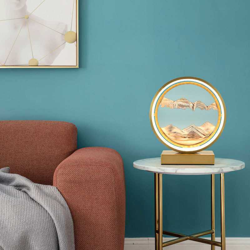 创意流沙台灯卧室床头灯金色时尚浪漫简约装饰氛围灯ins网红个性,淘宝优惠券,粉丝福利购,淘宝优惠卷