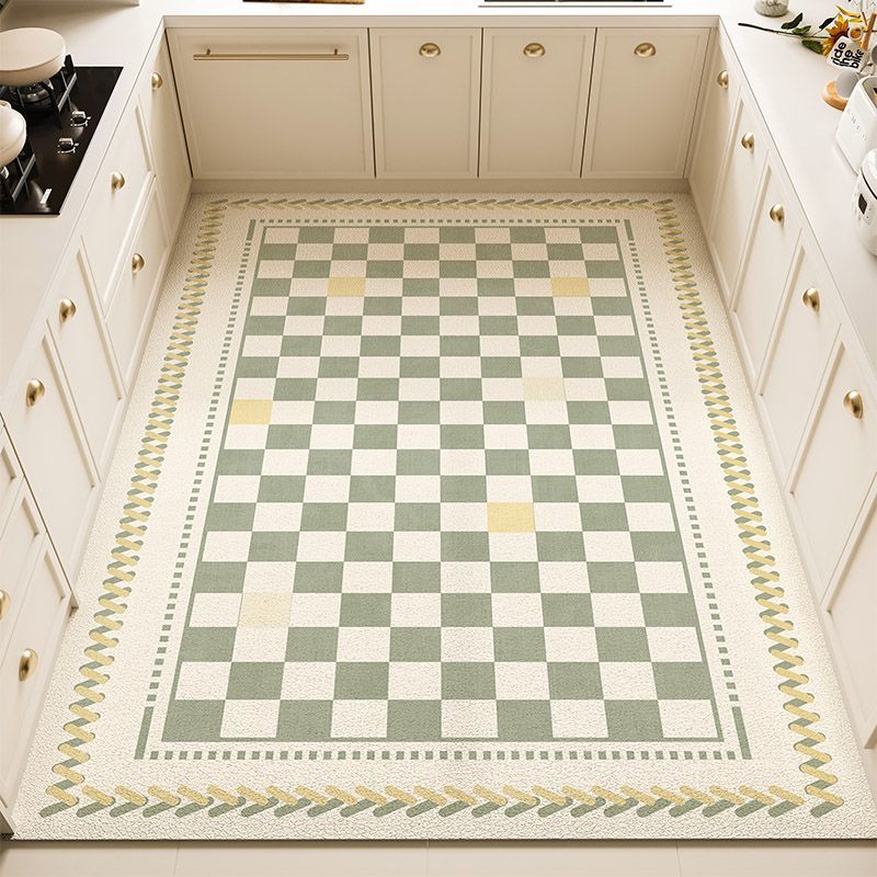 Kitchen special floor mats waterproof and oil-proof PVC wipeable and washable home restaurant carpet foyer non-slip anti-dirty floor mats