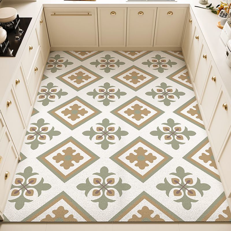 Kitchen special floor mats waterproof and oil-proof PVC wipeable and washable home restaurant carpet foyer non-slip anti-dirty floor mats
