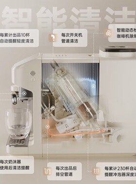 啡自由咖啡机SF1 Max冷萃全自动咖啡机家用意式研磨一体机月白色