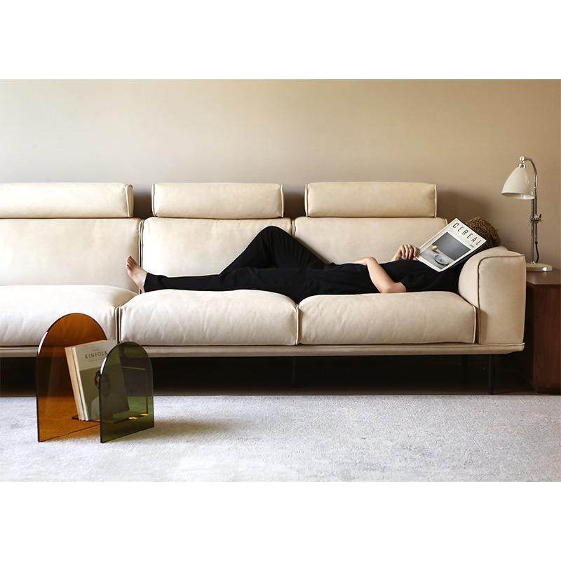 北欧表情/意式简约中古高靠背头枕科技布布艺沙发4人位羽绒奶油风,淘宝优惠券,粉丝福利购,淘宝优惠卷