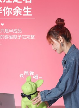 网红桌面摆件狗狗道具模型工艺品软装家居客厅装饰品创意送礼物品