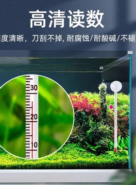 鱼缸温度计水族箱水族专用小胖水温计玻璃数字温度计测水温