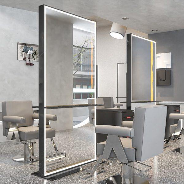 网红理发店镜子美发镜台发廊专用影楼全身落地镜美发店剪发镜带灯,淘宝优惠券,粉丝福利购,淘宝优惠卷