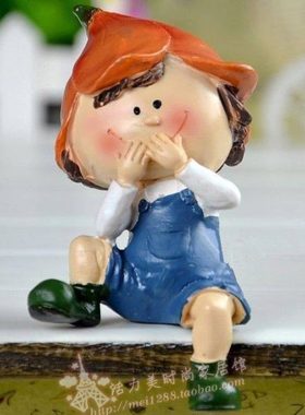 田园家居装饰品摆件 新款不看不听不说三不娃娃 树脂娃娃