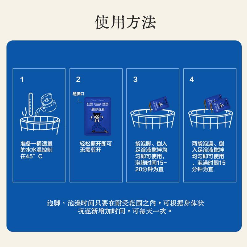 汗小福泡脚包草本足浴包泡脚包液艾草艾叶养生调理C