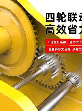 手动绞盘双向自锁式手摇卷扬牵引葫芦小型家用绞车起重机升降吊机