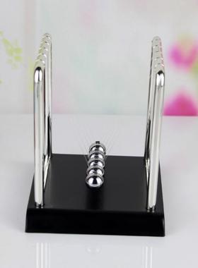 黑底座牛顿撞球摇摆球 撞撞球混沌摆 创意桌面装饰摆件 礼品