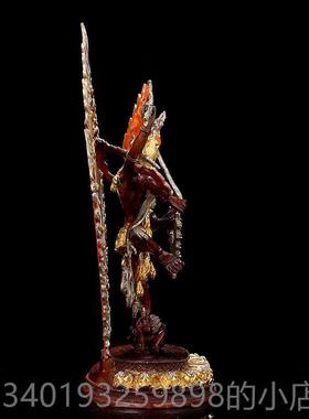 新款作明佛母佛像密宗黄佛铜古色鎏金银家居供奉12寸堂红度母像佛