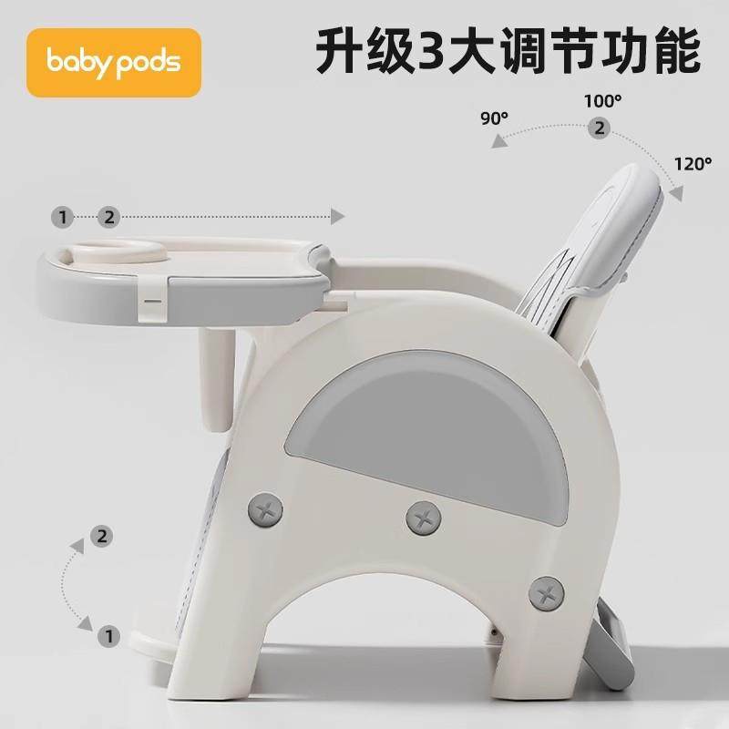 babypods宝宝百变餐椅多功能婴儿餐桌椅家用安全防摔儿童吃饭座椅,淘宝优惠券,粉丝福利购,淘宝优惠卷