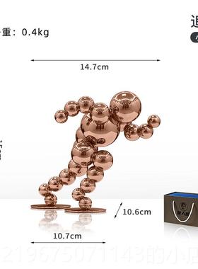 高档勇往前不直锈钢定制励志饰摆件家客居厅酒柜创意办公室乔迁装