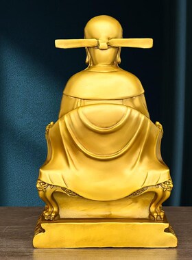 黄铜文昌帝君摆件文昌星铜像文曲星大号家居供奉书房办公室装饰品