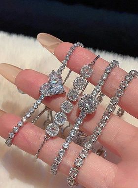 超闪轻奢满钻锆石手链手饰轻奢风