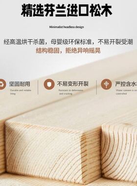 榻榻米实木床防潮排骨架出租房床架双人落地木板床卧室日系床矮床