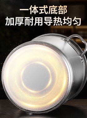 304圆桶不锈钢桶带盖商用特厚汤桶烧水桶卤桶炖锅加厚家用大汤锅