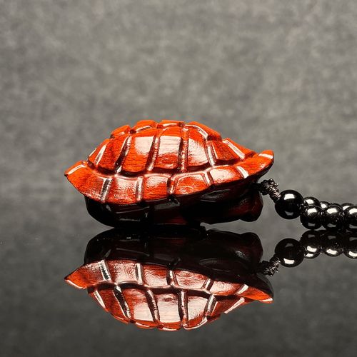 紫檀木手把件富甲天下文玩木雕龟壳摆件黄花梨富甲一方把玩件挂饰 - 图1