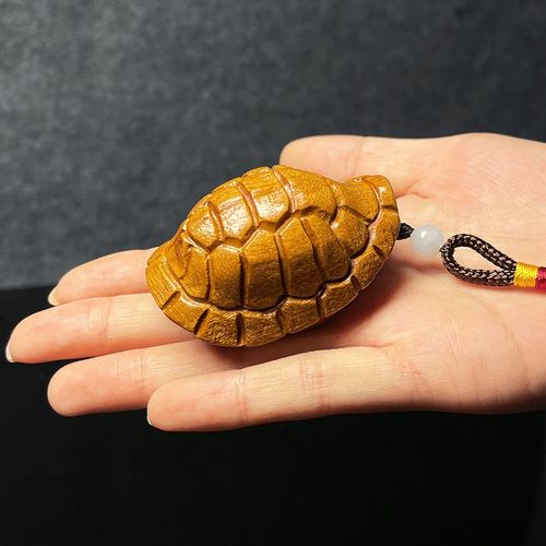 紫檀木手把件富甲天下文玩木雕龟壳摆件黄花梨富甲一方把玩件挂饰 - 图2