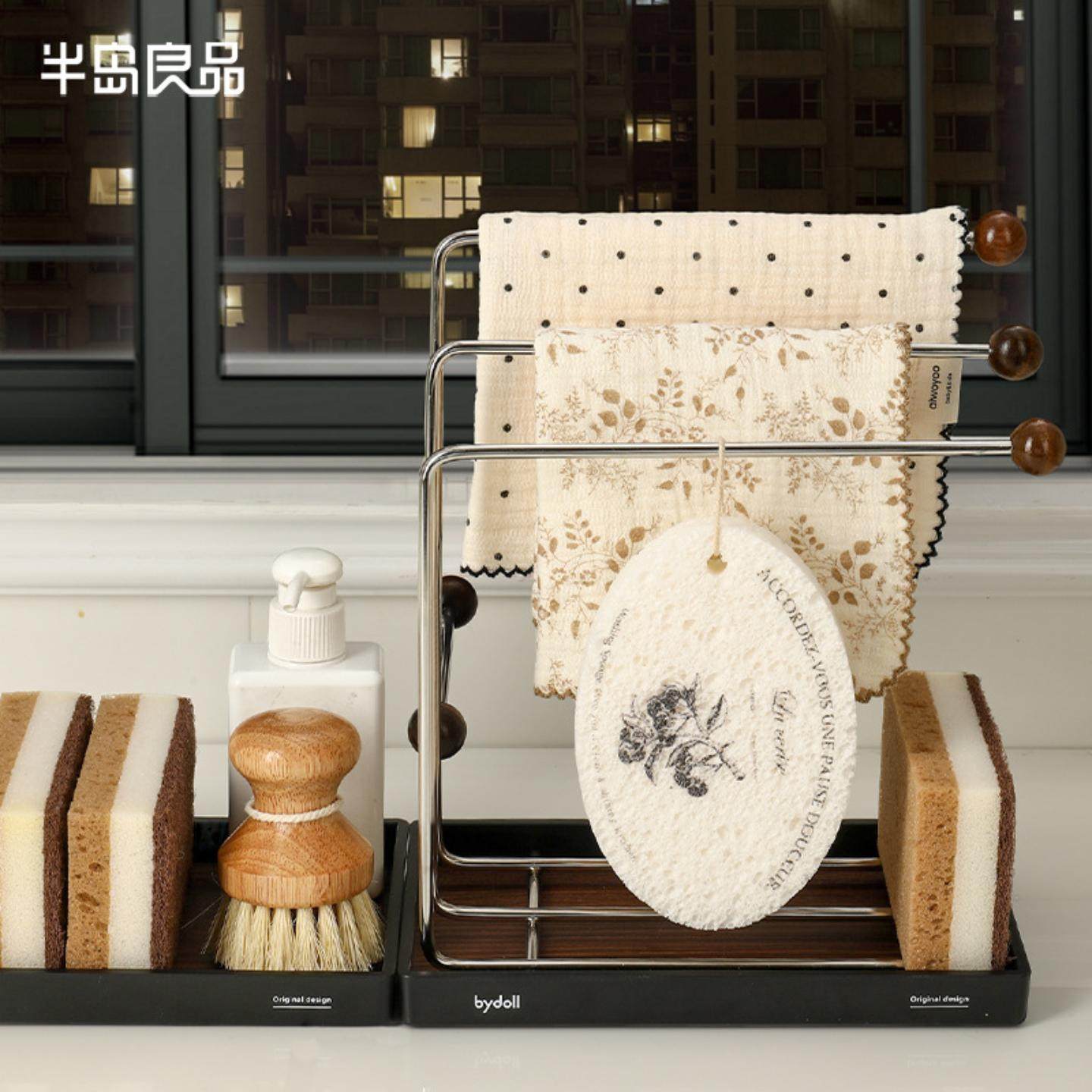 抹布沥水架不锈钢家用高档窄边挂洗碗布海绵窗台专用厨房晾抹布架,淘宝优惠券,粉丝福利购,淘宝优惠卷