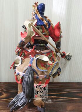 陶瓷工艺品 石湾公仔 关公 千里走单骑