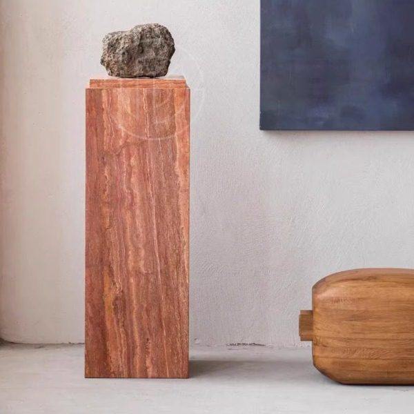 红洞石雕塑台大理石底座基座展示台落地摆件电视柜玄关柱子墩子,淘宝优惠券,粉丝福利购,淘宝优惠卷