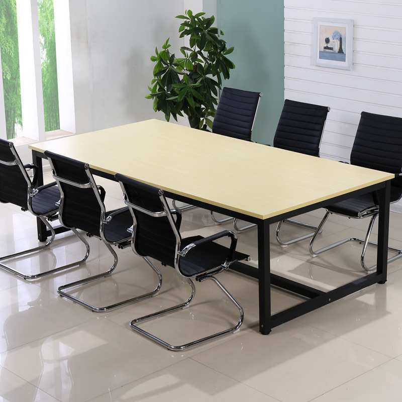 简约会议桌办公桌职员培训桌洽谈桌书桌长桌多人电脑桌钢木大班台,淘宝优惠券,粉丝福利购,淘宝优惠卷