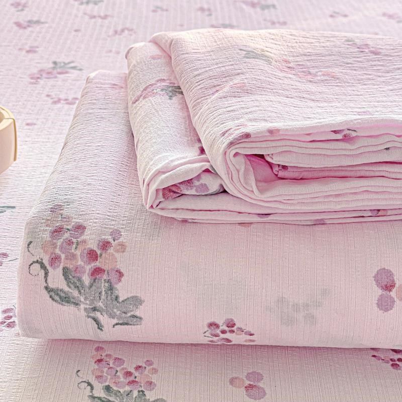 2025新款超柔云感针织棉双层纱床单件小清新非全棉学生宿舍2件套,淘宝优惠券,粉丝福利购,淘宝优惠卷