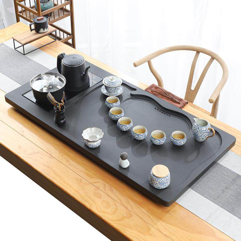 天然整块乌金石茶盘全自动一体茶具套装家用功夫电磁炉客厅大茶台,淘宝优惠券,粉丝福利购,淘宝优惠卷