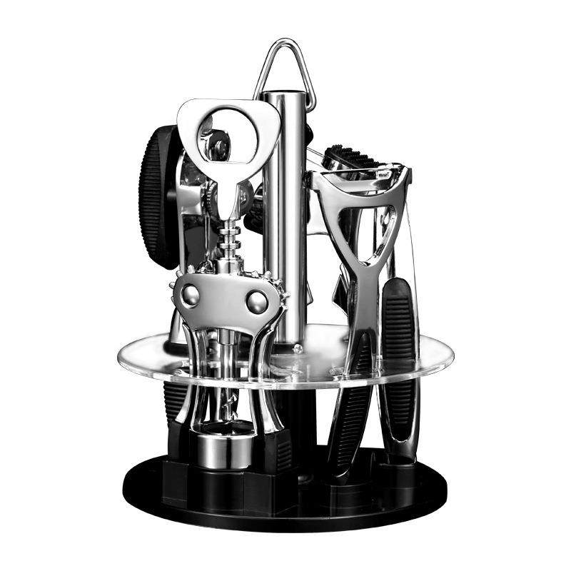 开瓶器套装家用削皮器多功能轻奢核桃夹套装锌合金压蒜器五件套,淘宝优惠券,粉丝福利购,淘宝优惠卷