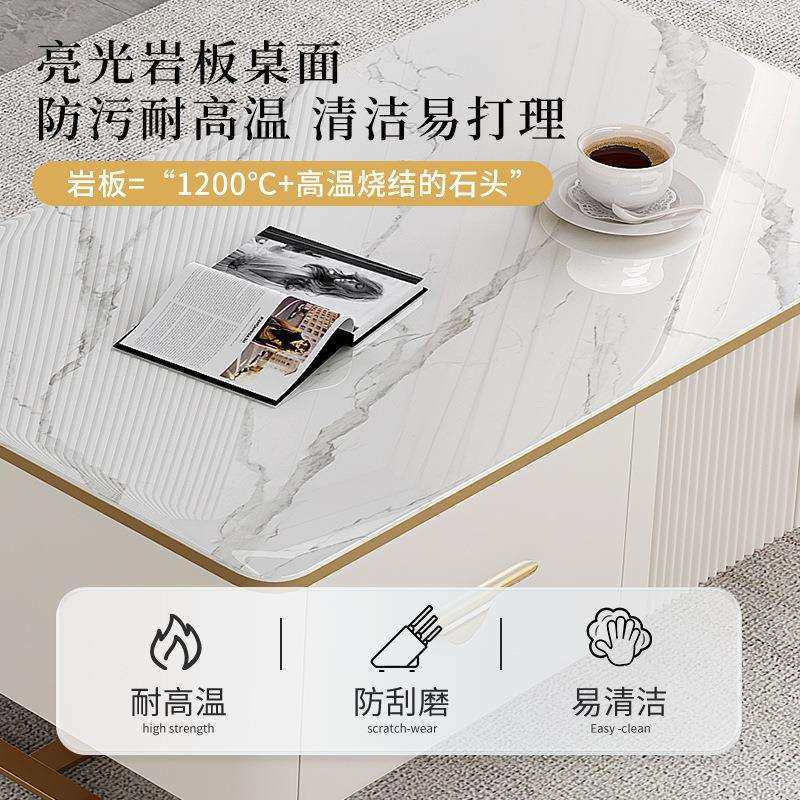 轻奢电视柜茶几组合现代简约小户型客厅意式岩板拼色实木地台柜,淘宝优惠券,粉丝福利购,淘宝优惠卷