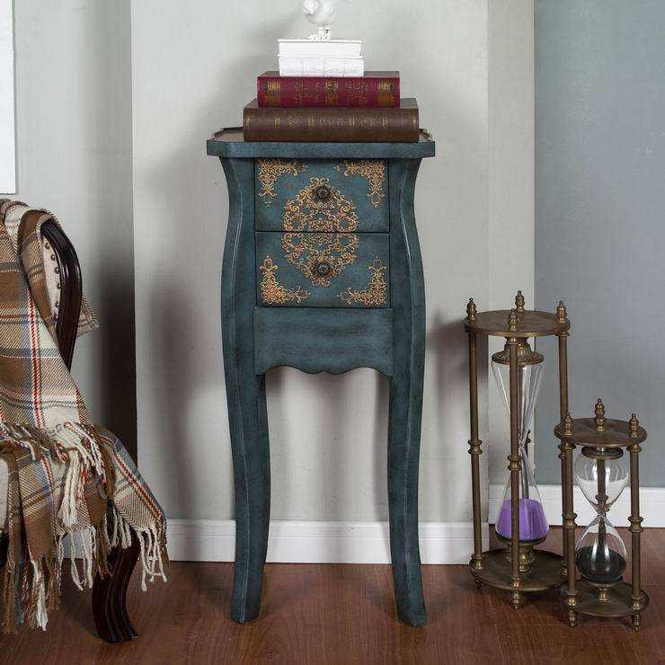 美式地中海客厅沙发角几边几电话几小床头柜子仿古彩绘家具0150,淘宝优惠券,粉丝福利购,淘宝优惠卷