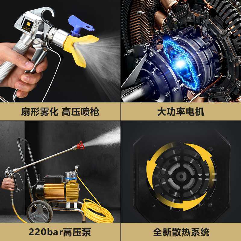 乳胶漆喷涂机大功率电动全自动外墙油漆涂料高压无气喷漆机。,淘宝优惠券,粉丝福利购,淘宝优惠卷