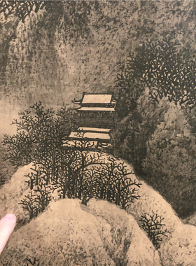 北宋 范宽 雪景寒林图 宋画精品仿古立轴国画高清微喷复制装饰画