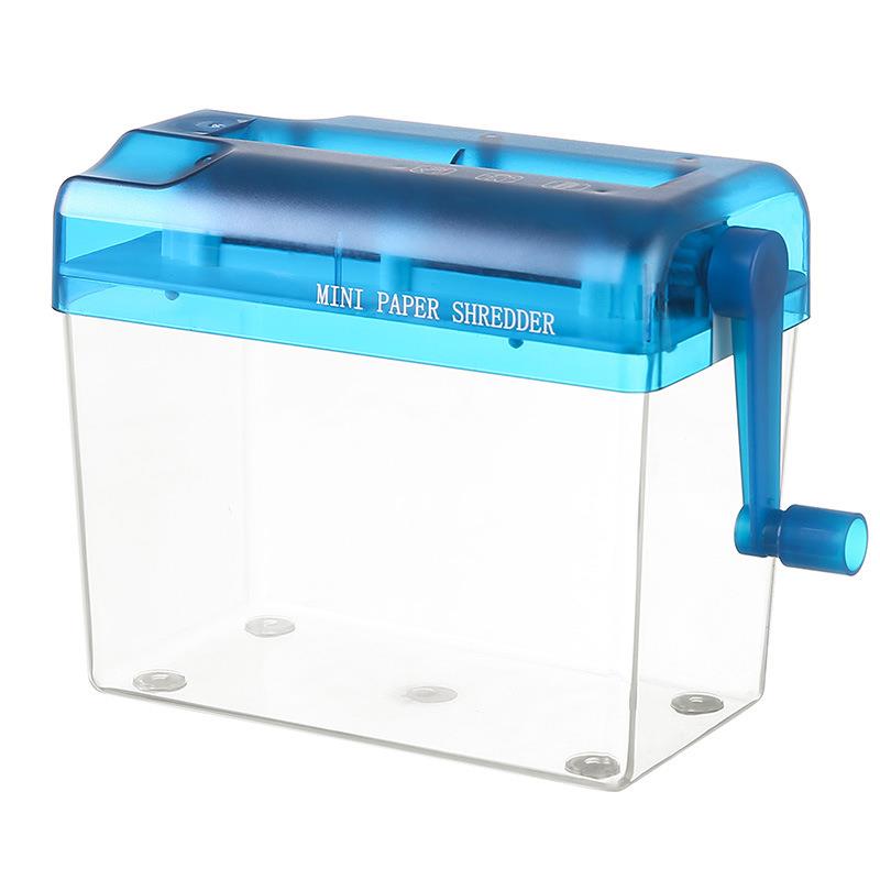 Desktop home manual shredder office hand-crank paper crusher A4 paper file strip paper cutting machine