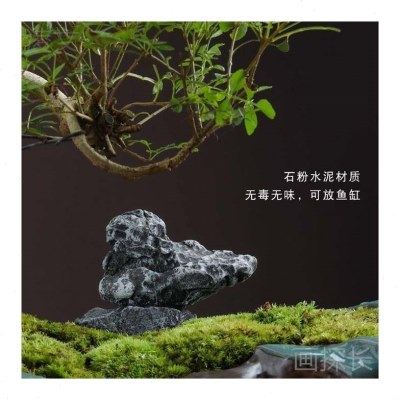 创意仿石头假山摆件花盆园艺水鱼缸流造景太湖山小型号装饰品配件,淘宝优惠券,粉丝福利购,淘宝优惠卷
