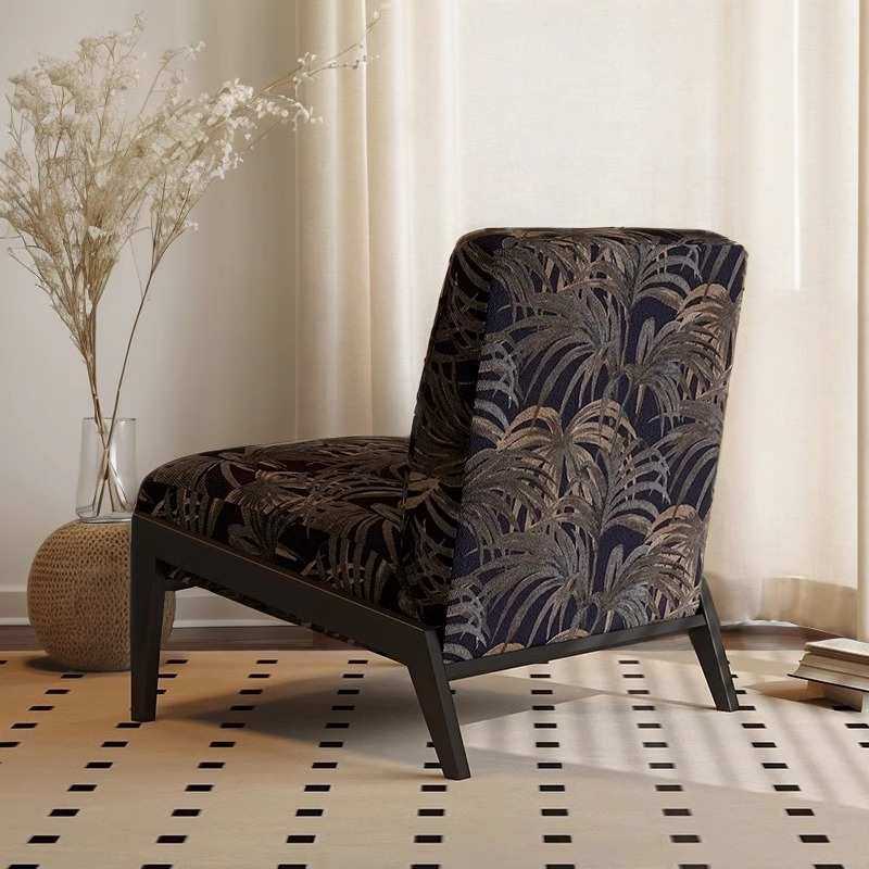 法式复古办公室单人沙发椅客厅阳台中古风设计师印花布艺休闲躺椅,淘宝优惠券,粉丝福利购,淘宝优惠卷