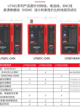 优利德UT681A/UT681C/UT681L/UT681HDMI线缆测试仪网线对线检测仪