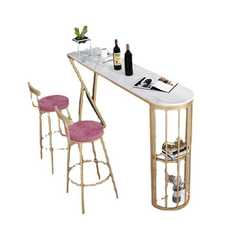 小户型大理石隔断吧台桌椅组合 北欧轻奢长条高脚桌 大厅铁艺吧台,淘宝优惠券,粉丝福利购,淘宝优惠卷