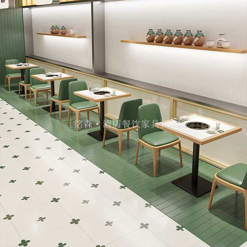 定制火锅店自助餐厅烤肉店电磁炉一体桌椅组合半圆实木卡座沙发,淘宝优惠券,粉丝福利购,淘宝优惠卷