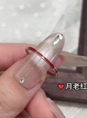情侣红线戒指红金珐琅钛钢