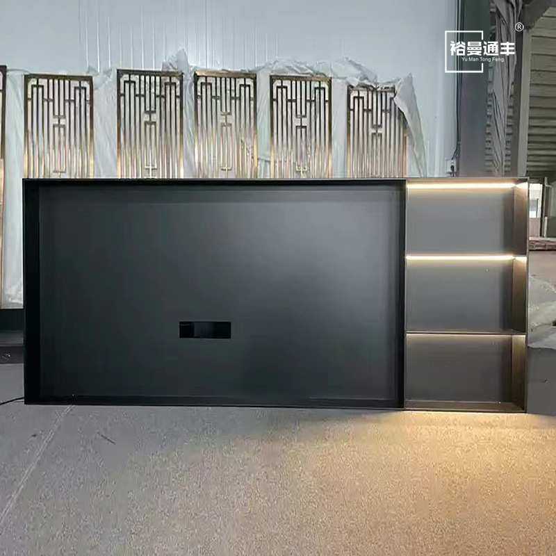 客厅不锈钢电视壁龛嵌入式置物架85寸钢板柜内嵌金属柜背景墙展柜,淘宝优惠券,粉丝福利购,淘宝优惠卷